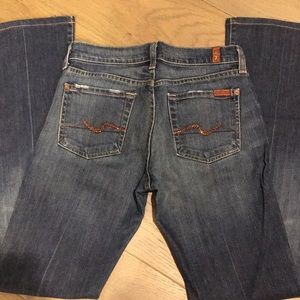 7 for all mankind. Flare. Gems in pockets.